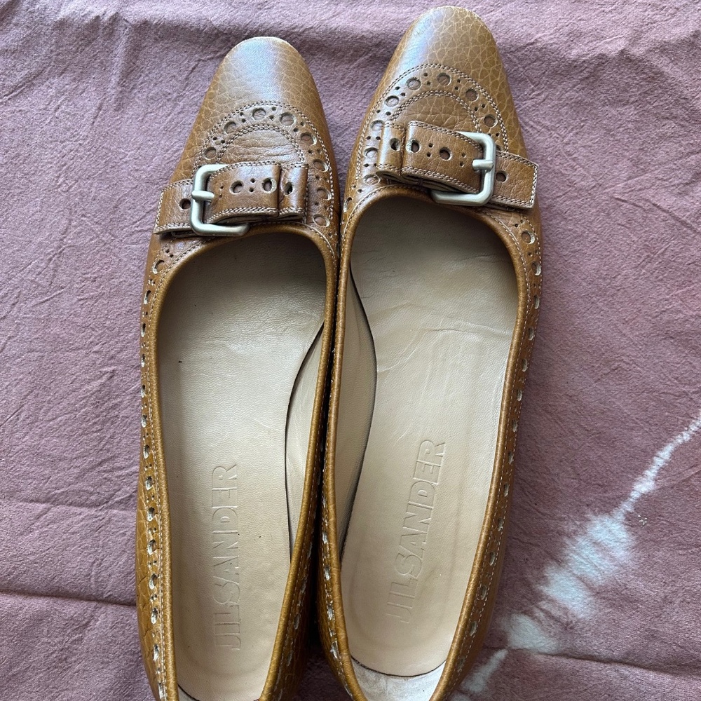 Jil Sander Flats leather shoes Made in Italy